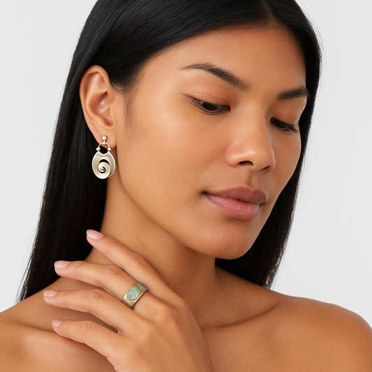 Vintage Silver Spiral Earrings